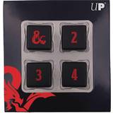 Ultra Pro Figurer Ultra Pro ULP18613 D6 Dungeons & Dragons Heavy Metal Dice, Black & Red 4 Per Pack