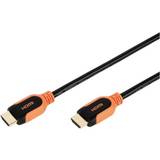 HDMI-kabler - Orange - Rund Vivanco High Speed with Ethernet HDMI-HDMI 1.4 2m