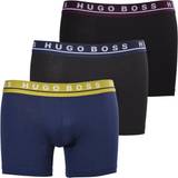 Hugo Boss Herre Underbukser Hugo Boss Stretch Cotton Boxer Briefs with Logo 3-pack - Blue