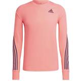 Herre - Pink Tøj adidas Run Icon Full Reflective 3 Stripes T-shirt Men - Acid Red