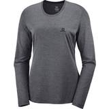 Salomon Agile Long Sleeve T-shirt Women - Ebony/Black/Heather