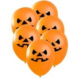 6-pack Balloner Halloween Græskar Orange