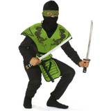 Verden rundt Udklædningstøj RIO Ninja Fighter Grøn Kostume