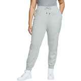 26 - Dame Bukser Nike Sportswear Essential Fleece Trousers Plus Size Women's - Dark Grey Heather/White