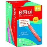 Berol Kuglepenne Berol Colour Marker Bullet Tip 12-pak