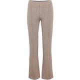 Brun - Ternede Bukser & Shorts Part Two Pontas Pants - Toasted Coconut Check