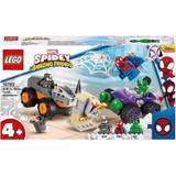 Superhelt Lego Lego Marvel Spidey Amazing Friends Hulk vs Rhino Truck Showdown 10782