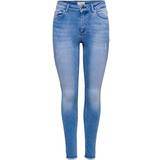40 - Dame - W36 Jeans Only Blush Mid Ankle Skinny Fit Jeans - Blue Light Denim