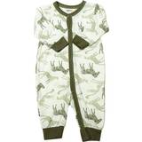 Babyer - Lycra Jumpsuits Joha Nightsuit - White/Army Green w Zebra/Leop (38525-261-3329)