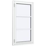 1-fag - Hvide Sideswing-vindue Sparvinduer BH0103 Træ Sideswing Vindue med 2-lags glas 60x120cm