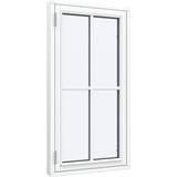 1-fag - Hvide Sideswing-vindue Sparvinduer BH0105 Træ Sideswing Vindue med 2-lags glas 60x120cm