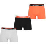 Superdry Orange Undertøj Superdry Classic Boxer Shorts 3-pack - Grey Marl/Black/Havana Orange