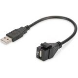 Digitus USB-kabel Kabler Digitus Keystone USB A-USB A M-F 2.0 0.2m