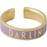 Lilla Ringe Design Letters Word Candy Ring - Gold/Purple