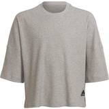 Spandex Sweatshirts Børnetøj adidas Yoga Lounge Cotton Comfort Sweatshirt Kids - Medium Grey Heather/Black