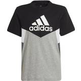 Jersey - Sort Børnetøj adidas Colorblock T-shirt - Black/Medium Grey Heather/Dark Grey Heather (HA4025)