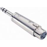 6,3 mm (1/4"RTS) - Sølv Kabler Adam Hall XLR-6.3mm M-F Adapter