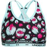 Under Armour Toppe Under Armour Crossback Printed Sports Bra - Black/Breeze