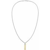 Tommy Hilfiger Dog Tag Necklace - Silver/Gold