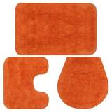 Orange Bademåtter vidaXL 133227 3-pack Orange 50x78cm
