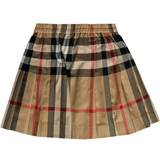 Piger - Ternede Nederdele Burberry Girl's Check Stretch Cotton Pleated Skirt - Archive Beige (80395221)