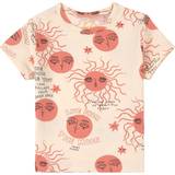 Babyer T-shirts Mini Rodini Moon And Sun T-shirt - Pink (2212010128)
