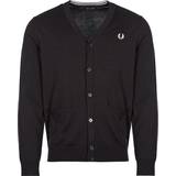 Fred Perry Herre Trøjer Fred Perry Classic Cardigan - Black