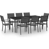 vidaXL 3073528 Havemøbelsæt, 1 borde inkl. 8 stole