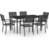vidaXL 3073517 Havemøbelsæt, 1 borde inkl. 6 stole
