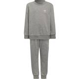 Drenge - Fleece Tracksuits adidas Kid's Adicolor Crew Set - Medium Grey Heather (HC9513)