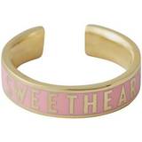 Ringe Design Letters Word Candy Ring - Gold/Pink