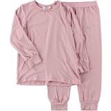 Varmt foret Nattøj Joha Pyjama Set - Pink w. Lace (51911-345-15635)
