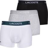 Lacoste Bomuld Undertøj Lacoste Casual Trunks 3-pack - Black/White/Grey Chine