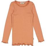 Modal Bluser & Tunikaer Børnetøj Wheat Rib Lace LS T-Shirt - Sandstone (0151f-007 -3351)