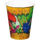 Børnefester Tallerkener, Glas & Bestik Folat Paper Cups Dinosaur 6-pack