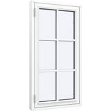 1-fag - Hvide Sidehængte vinduer Sparvinduer BH0106 Træ Sidehængt vindue Vindue med 2-lags glas 60x120cm