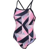 Elastan/Lycra/Spandex - Guld Badetøj Zone3 Women's Prism 3.0 Bound Back Swim Suit - Black/Pink/White/Gold