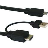 HDMI Micro Kabler GeChic Micro HDMI-HDMI/USB A 1.2m