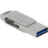 DeLock Memory Stick Micro Hukommelseskort & USB Stik DeLock USB 3.2 Gen 1 + USB Type-C 64GB (54075)