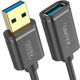 Unitek USB-kabel Kabler Unitek USB A-USB A 3.0 M-F 5m