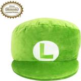 Nintendo Tyggelegetøj Tøjdyr Nintendo TOMY T12962 Mocchi Green Luigi Hat Plush 40 cm, & Mario Merchandise Bedroom Accessories, Super Soft Toy for Boys and Girls, Mario Cushion Suitable from 3 Years, 14.5in x 7.25in