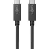 3.1 (gen.2) - Sort - USB-kabel Kabler Goobay USB C-USB C 3.1 (Gen.2) 1m
