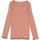 Blonder - Pink Overdele Wheat Rib Lace LS T-Shirt - Cameo Brown (0151f-007-3045)