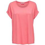 Pink - Viskose T-shirts & Toppe Only Moster Loose T-shirt - Pink/Tea Rose