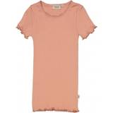 74 - Blonder Overdele Wheat Rib Lace SS T-Shirt - Cameo Brown (0051f/4051f-007-3045)