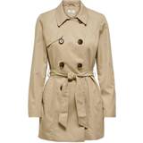 32 - Beige - Slids Tøj Only Valerie Double Breasted Trenchcoat - Ginger Root