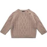 12-18M Striktrøjer Børnetøj Petit by Sofie Schnoor Ohio Knitted Sweater with Wool - Warm Gray (P214653-8033)