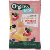 Jordbær Snacks Organix Banana & Strawberry Hearts 30g