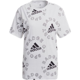 adidas Women's Essentials Logo Allover Print T-shirt - White