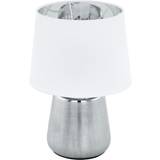 Sølv Bordlamper Eglo Manalba bord E14 H300 HVID/SØLV Bordlampe 30cm